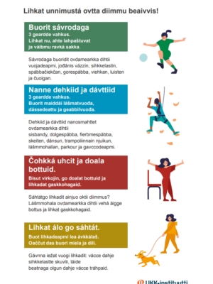 Liikkumisen suositus -esite lapsille ja nuorille